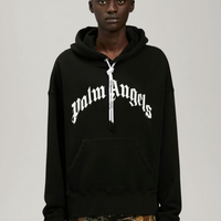 Palm Angels Curved Logo Hoodie