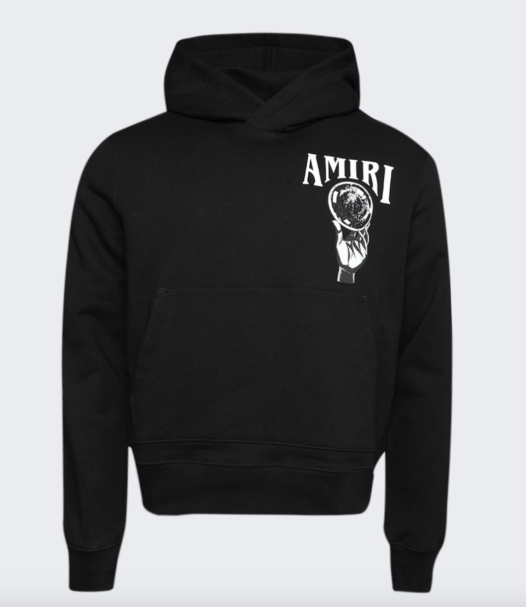 Sweat à Capuche AMIRI Homme Noir, Logo Boule Cristal - Taille M, Neuf Avec étiquettes, Authentique Vérifié