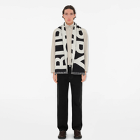 Burberry Logo Wool Jacquard Scarf