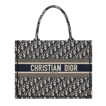 Dior Oblique Embroidery Medium Book Tote Bag