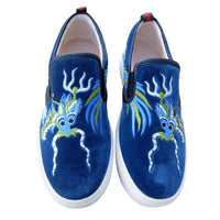 Gucci Velvet Dragon Slip On Sneaker