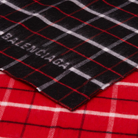 Balenciaga Check Wool-Silk Scarf