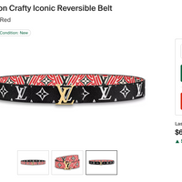 Louis Vuitton Crafty Iconic Reversible Belt Women