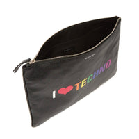 Balenciaga "I Love Techno" Leather Pouch