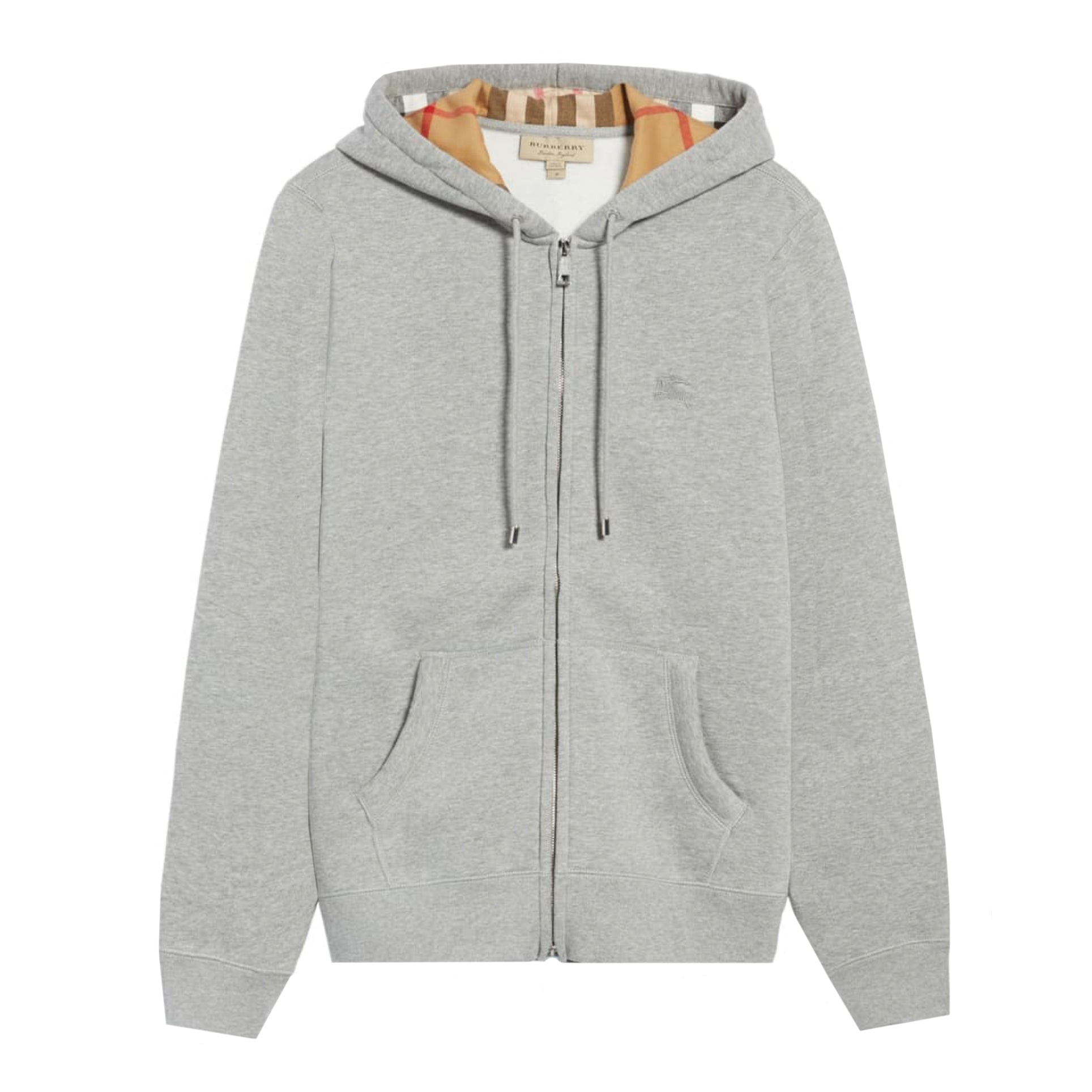 Burberry grey 2025 zip up hoodie