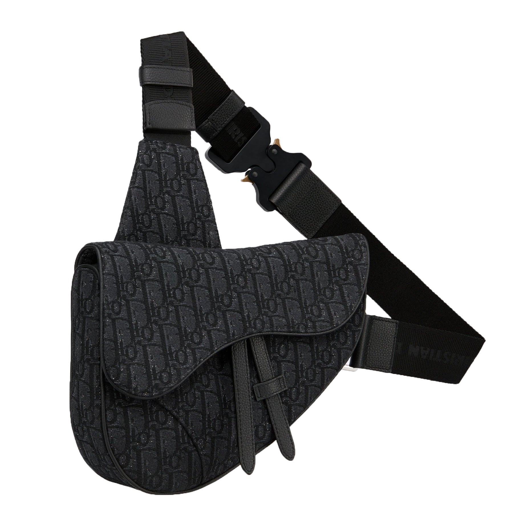 Dior Gray Oblique Saddle Bag Grey Cloth Cloth ref.819626 - Joli Closet
