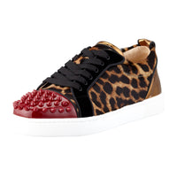 Christian Louboutin Junior Leopard-Print Spike Sneaker