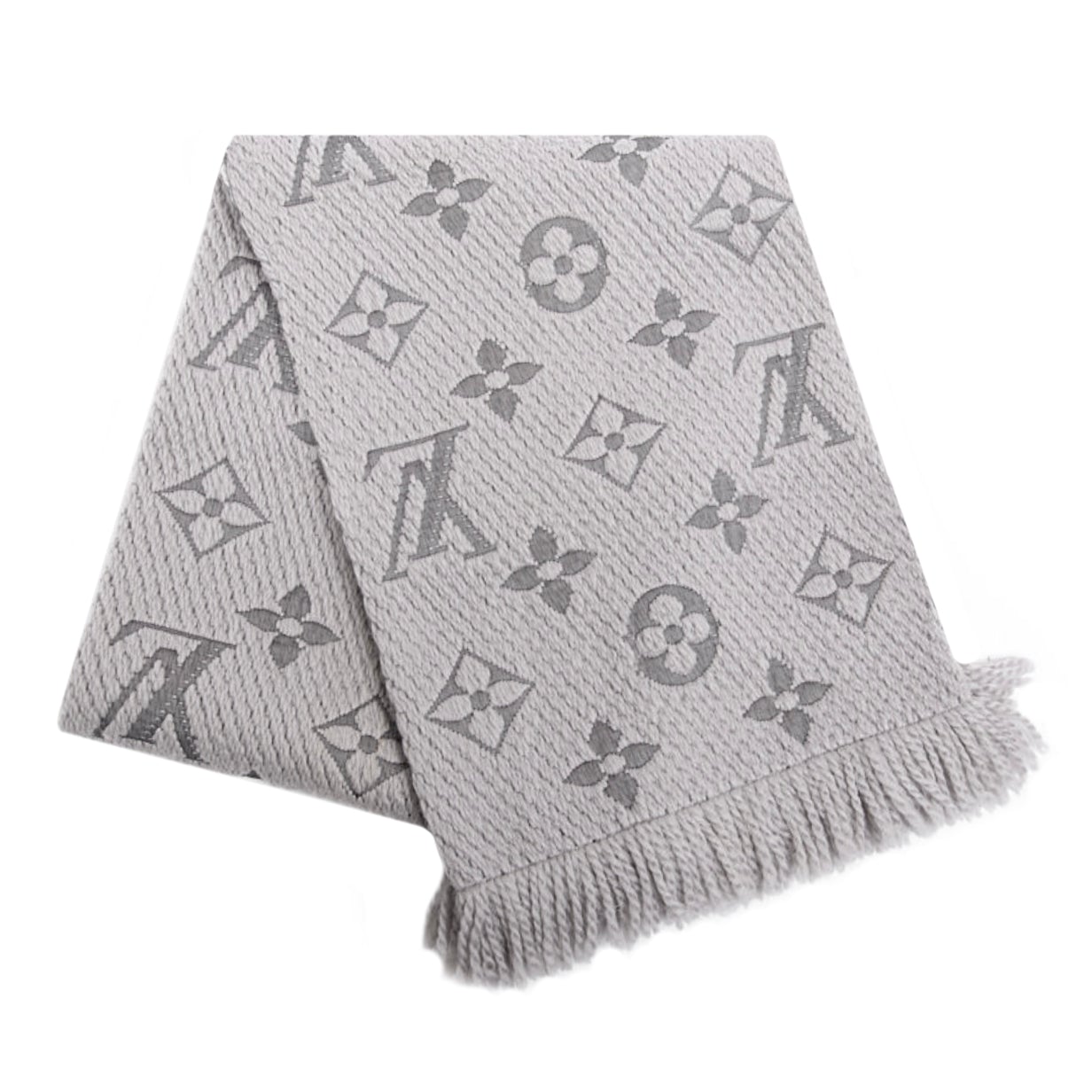 Louis Vuitton Monogram Mens Scarves, Grey, * Inventory Confirmation Required
