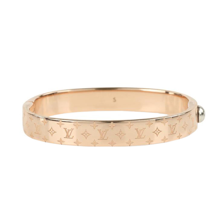 Louis Vuitton Gold Tone Nanogram Cuff Bracelet Louis Vuitton