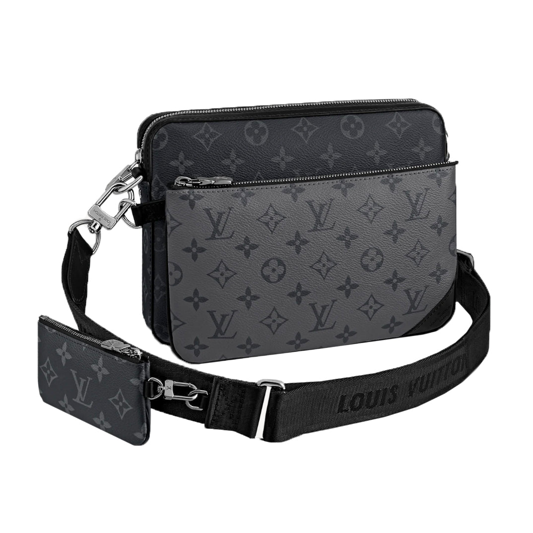 Brand Quality Iconic Men Pochette Trio Messenger Bag Black Grey Floral  Canvas Crossbody Bags Coin Purse Key Pouch Zipped Pocket M69443 M45965  Multi Wearing From Newbag555, $58.38