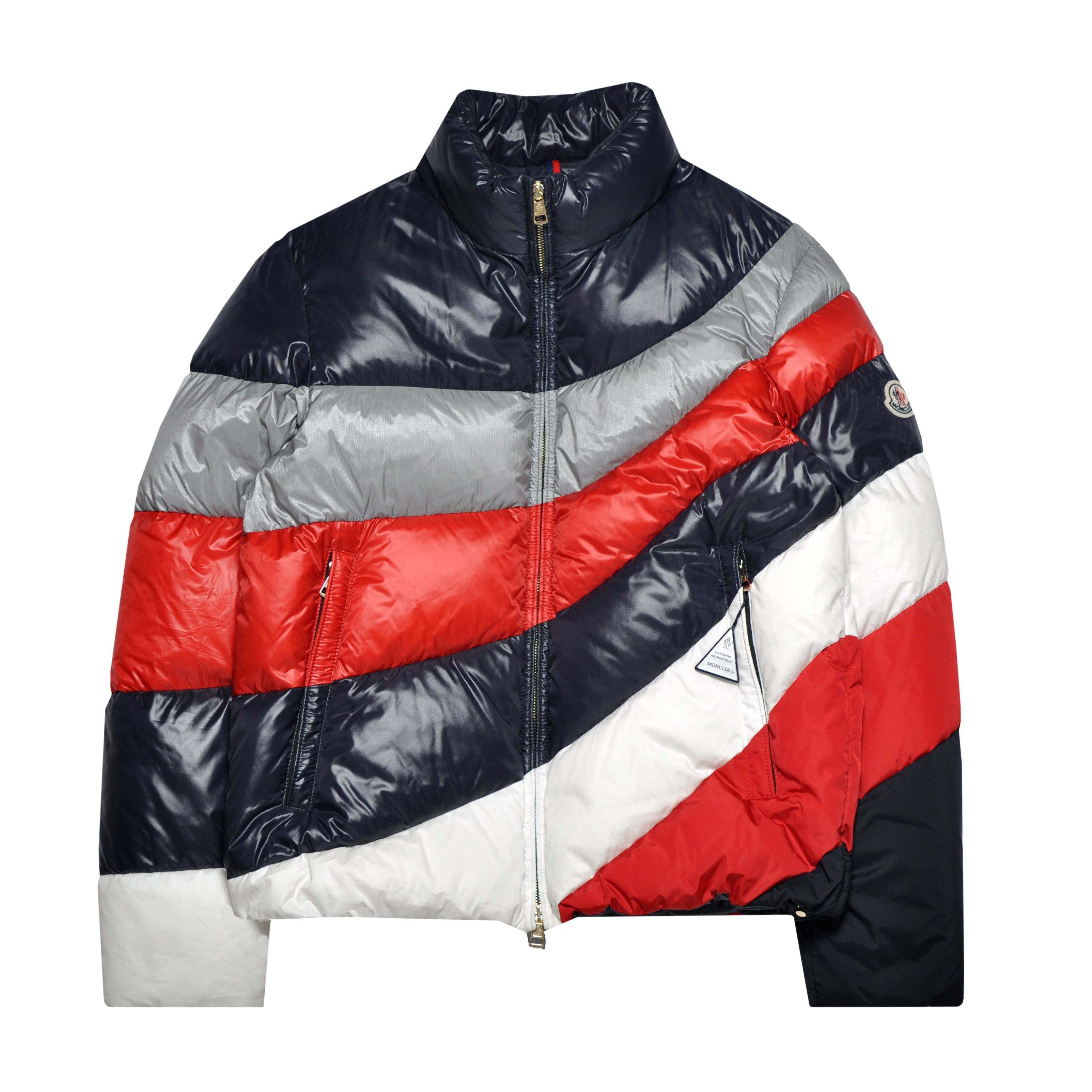 Red white and blue clearance moncler coat