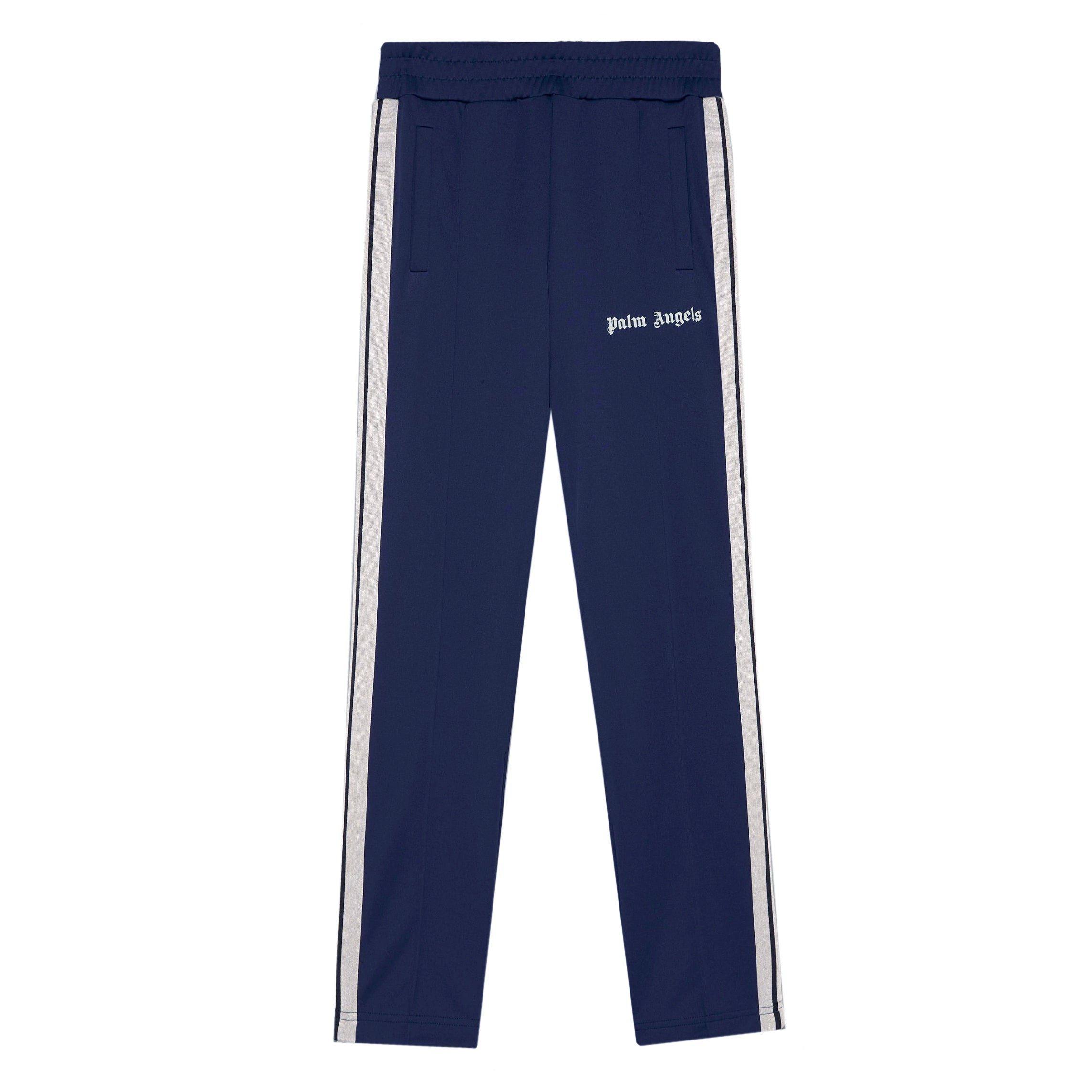 Palm Angels Blue Track Chambray Pants main image 0