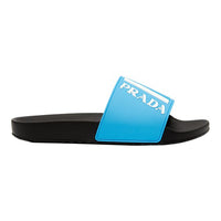 Prada Logo Embossed Slides
