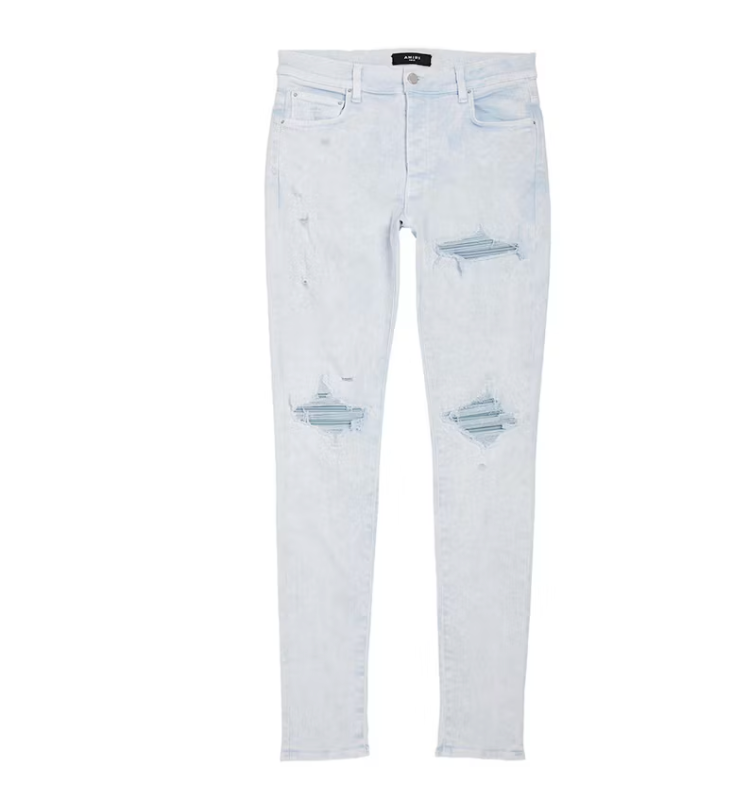 Amiri MX1 Mineral Wash Baby Blue Jeans