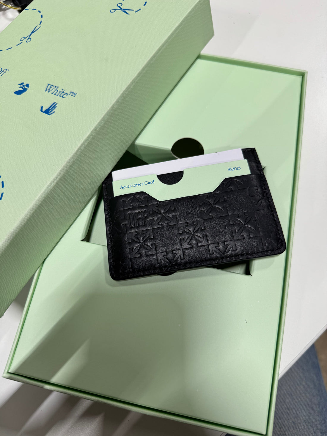 Off-White Jitney Embossed Monogram Card Holder