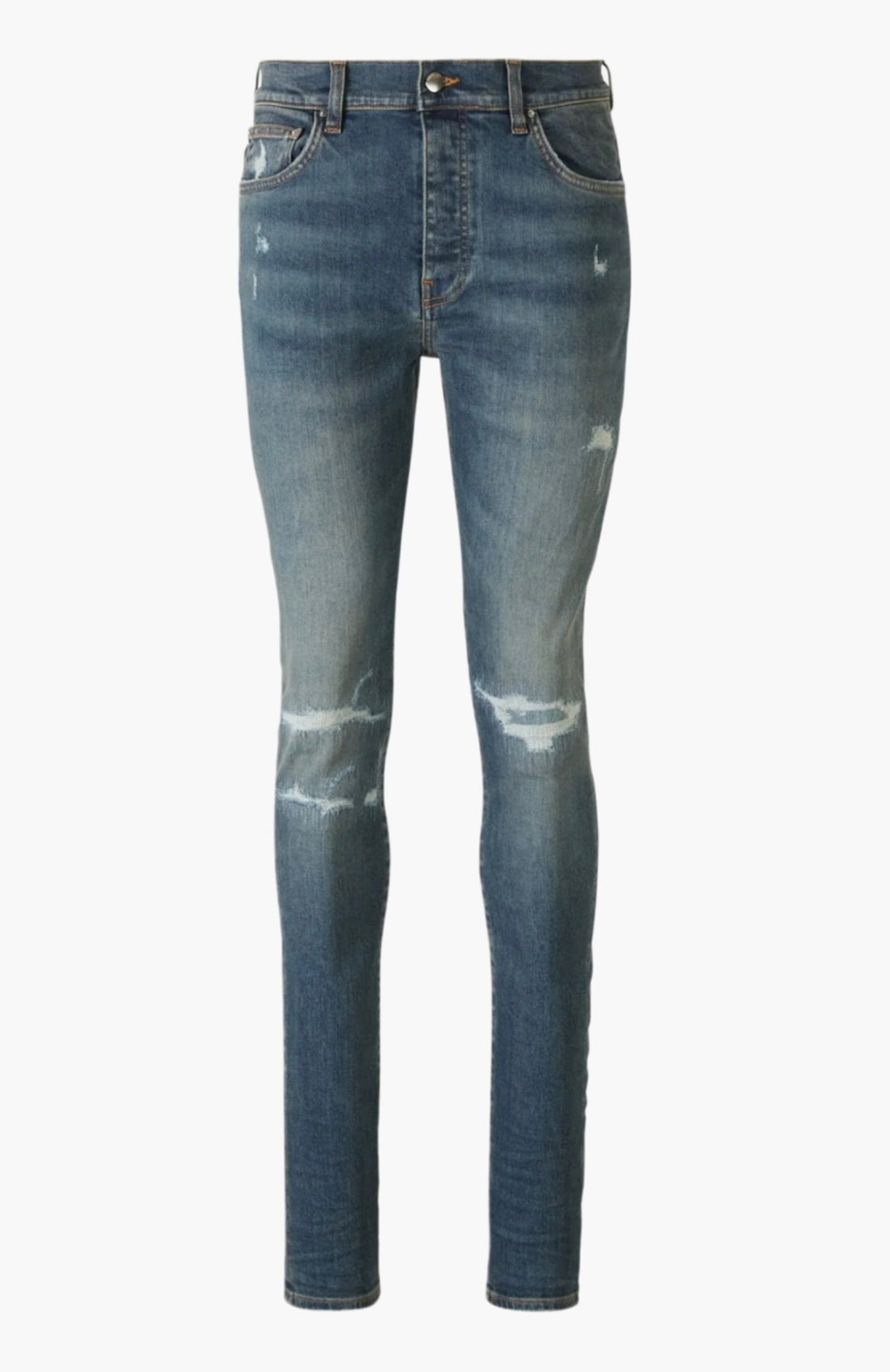 Amiri Fractured Skinny Jeans Crafted Indigo