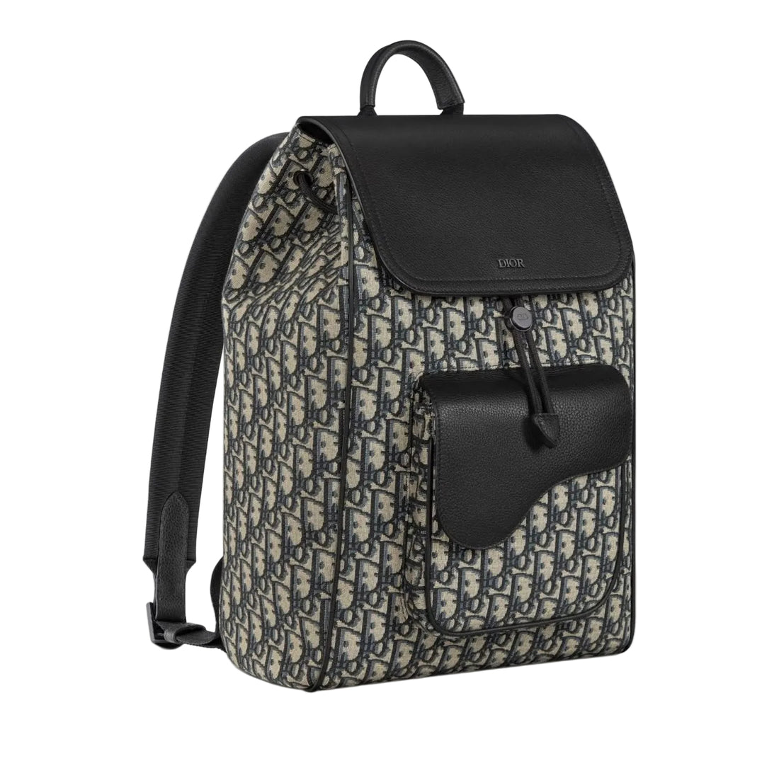 Dior Oblique Saddle Backpack with Flap