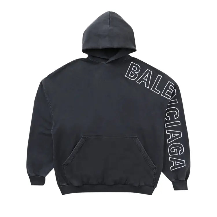 Balenciaga Sleeve Logo Embroidery Hoodie