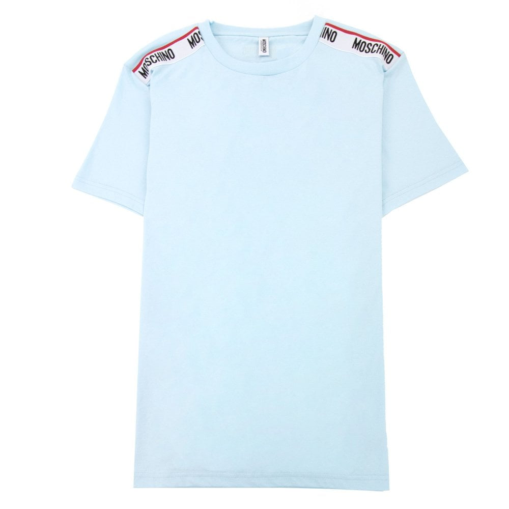 Moschino Light Blue Shoulder Logo T-shirt