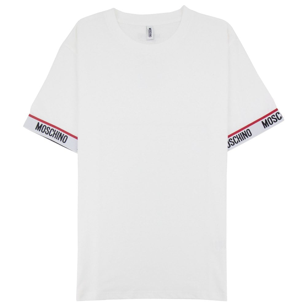 Moschino White Sleeve Logo T-shirt