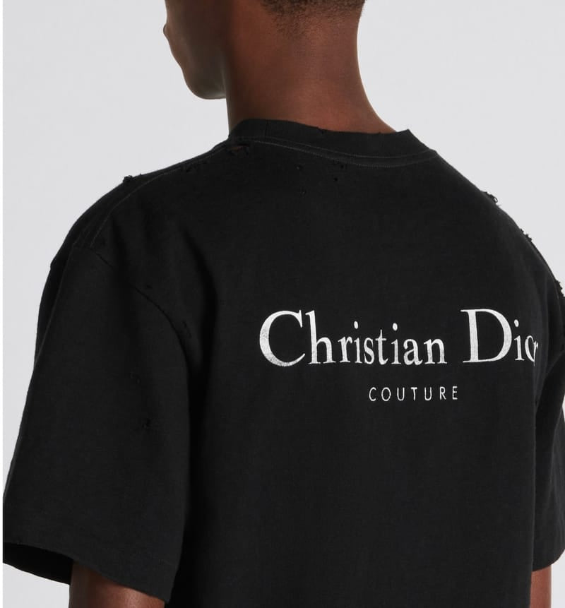 Dior Cd Couture Distressed T Shirt