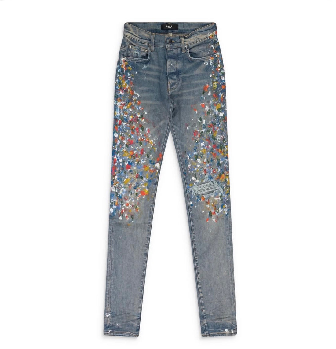 Amiri Blue Skinny Painter Jeans