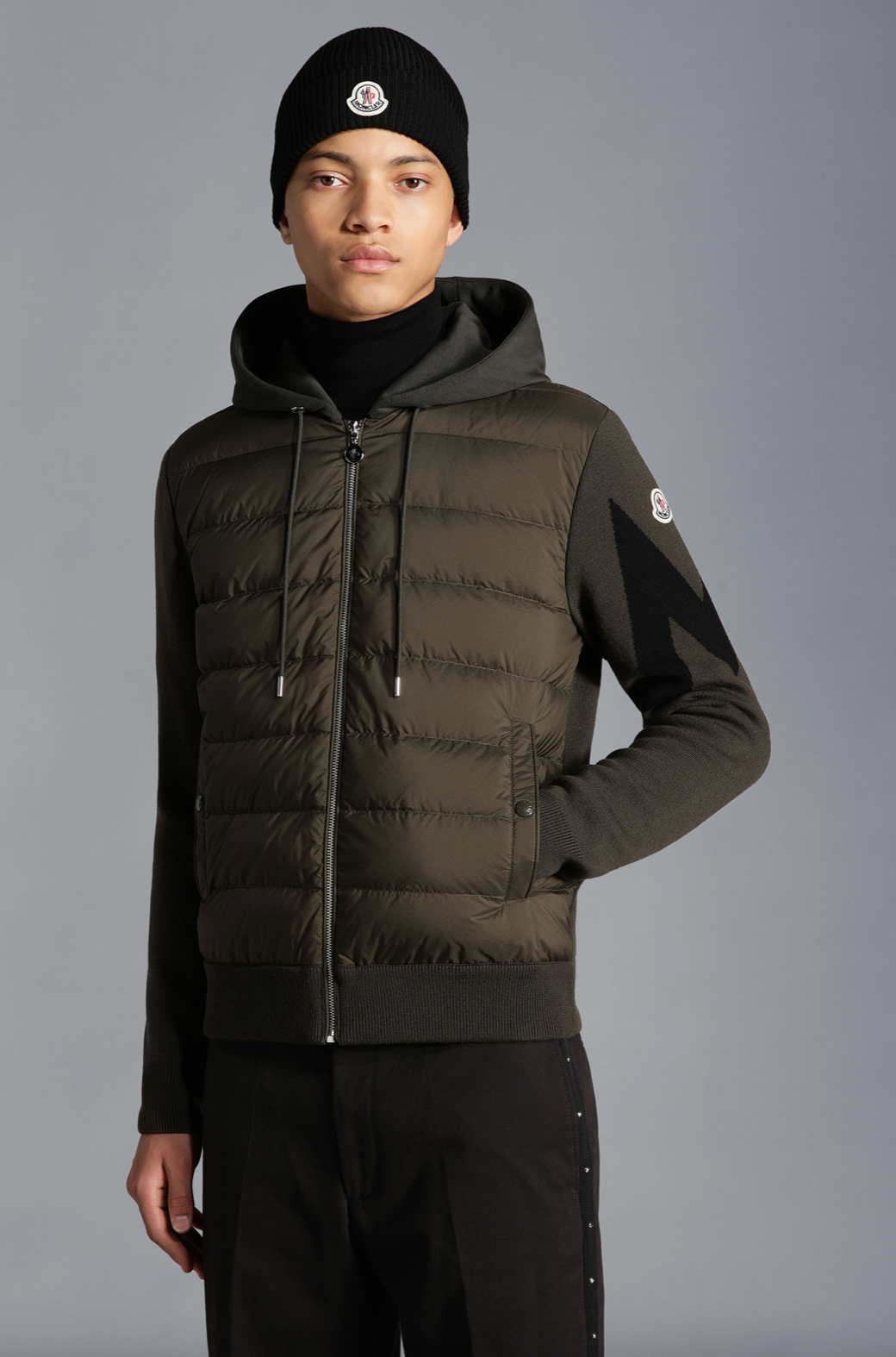 Moncler Hooded Down Cardigan
