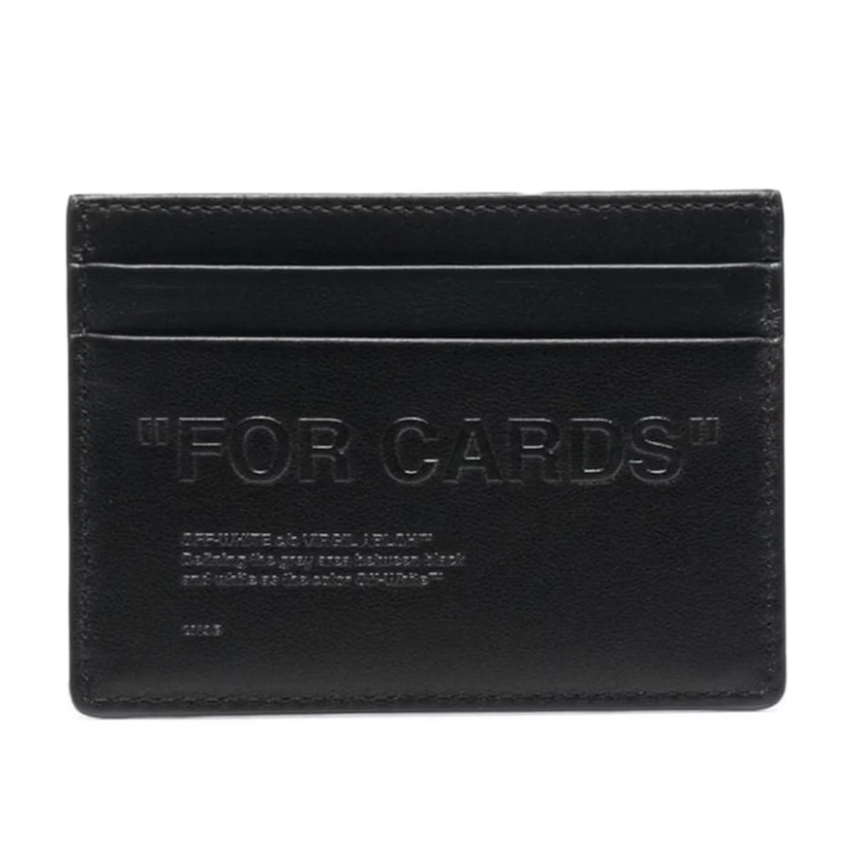 Off-White Debossed Quote Card holder