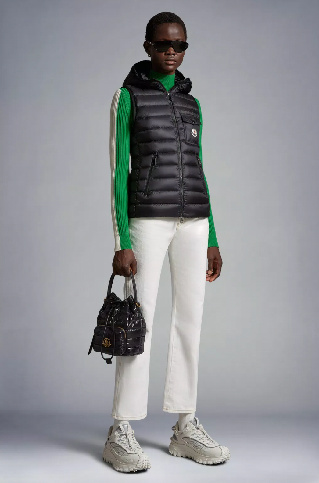 Moncler Glygos Hooded Down Vest Women