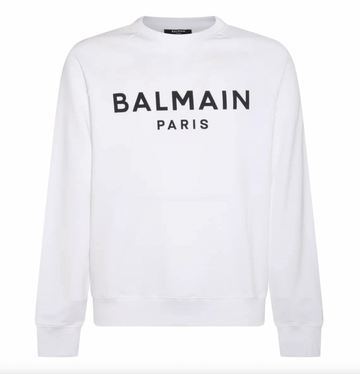 Balmain Logo Sweatshirt White