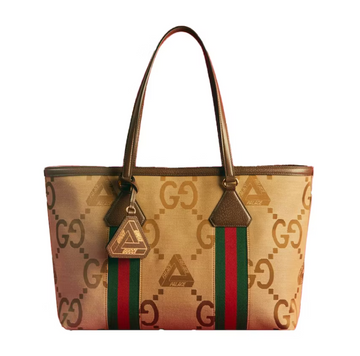 Palace x Gucci GG Jumbo Canvas Web Detail Tote Bag