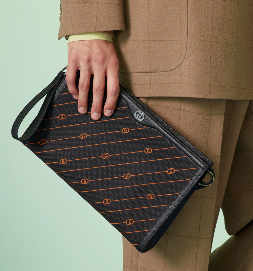 Gucci Interlocking G Leather Pouch