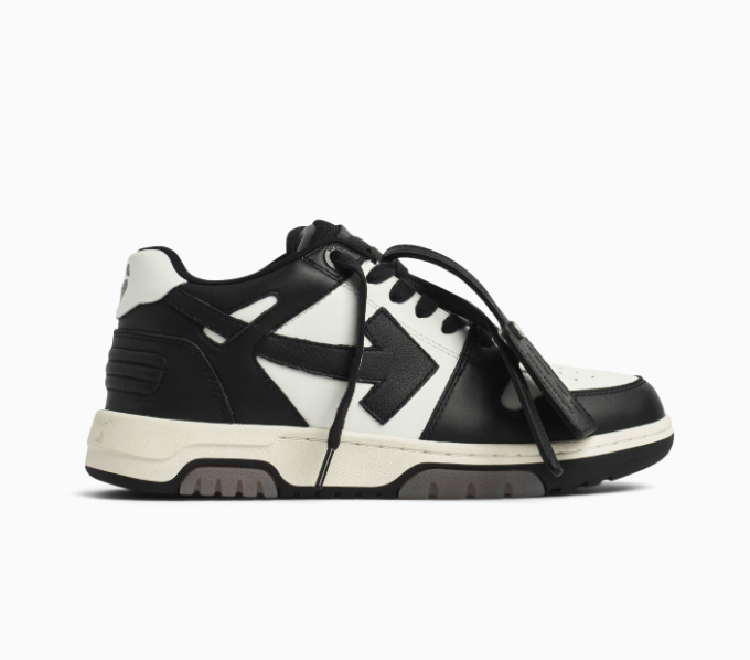 Off-White Out Of Office Sneaker Leather Dark Black white