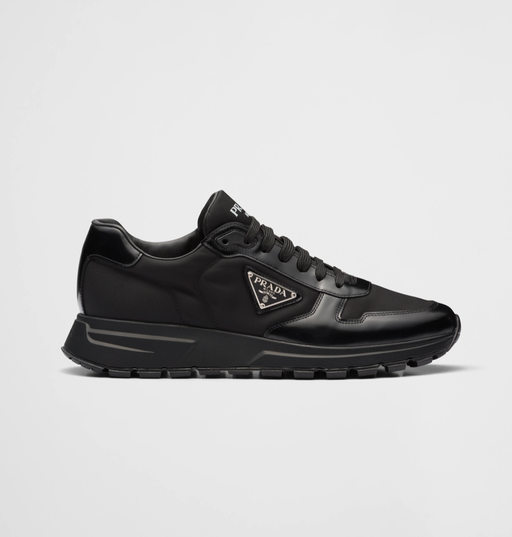 Prada Re-Nylon and Brushed Leather Sneaker