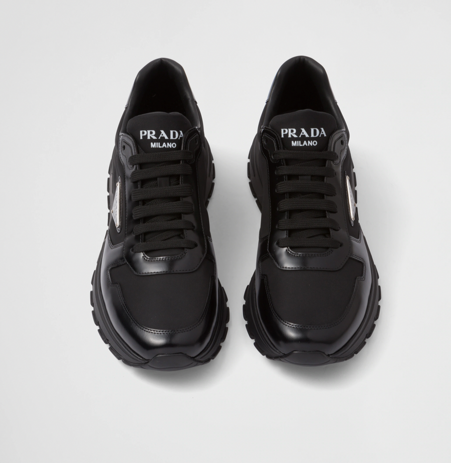 Prada Re-Nylon and Brushed Leather Sneaker