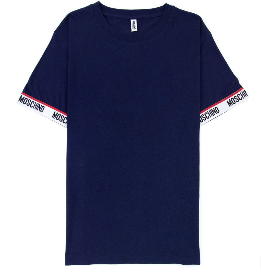 Moschino Navy sleeve Logo T-shirt