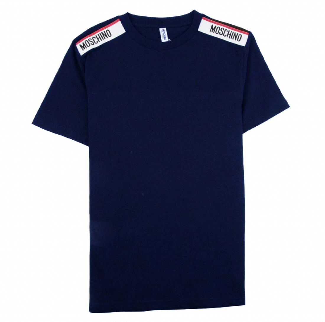 Moschino Navy Shoulder Logo T-shirt