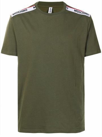 Moschino Military Green Shoulder Logo T-shirt