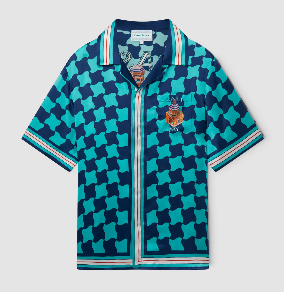 Casablanca Casaway Pool Tile Silk Shirt