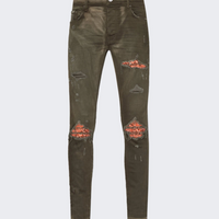 Amiri Bandana Military Green MX1 Jeans