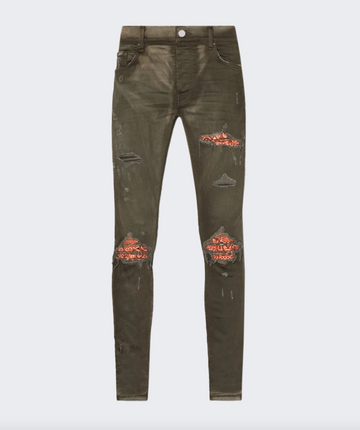 Amiri Bandana Military Green MX1 Jeans