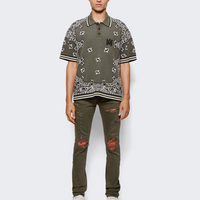 Amiri Bandana Military Green MX1 Jeans