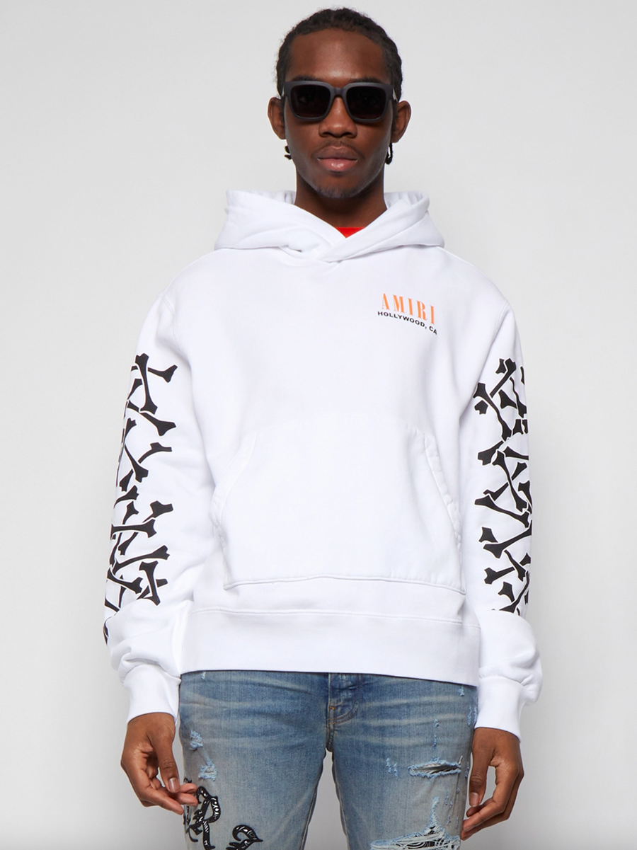 Amiri Bones Hoodie White