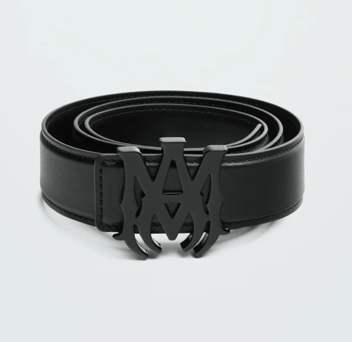 Amiri MA Logo Leather Belt