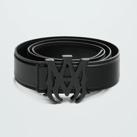 Amiri MA Logo Leather Belt