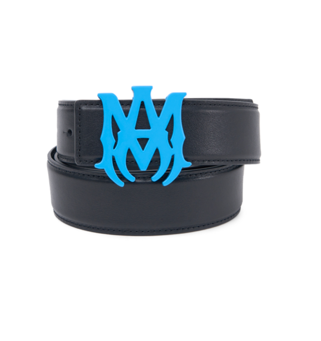 Amiri MA Logo Leather Belt