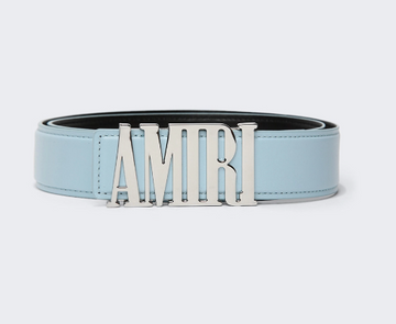 Amiri Logo Belt Baby Blue