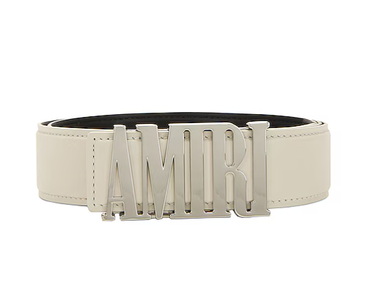 Amiri Logo Belt White