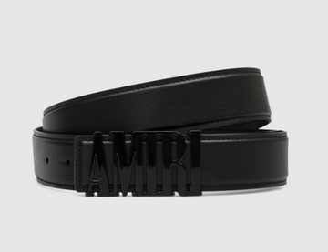 Amiri Logo Belt Black