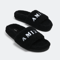 Amiri Logo Shearling Slippers